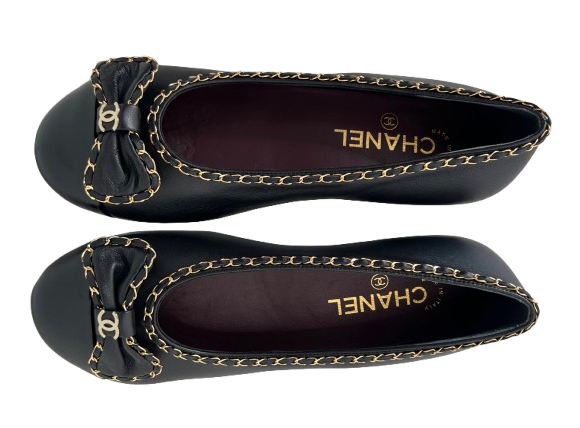 Chanel Chain Detail Ballet Flats