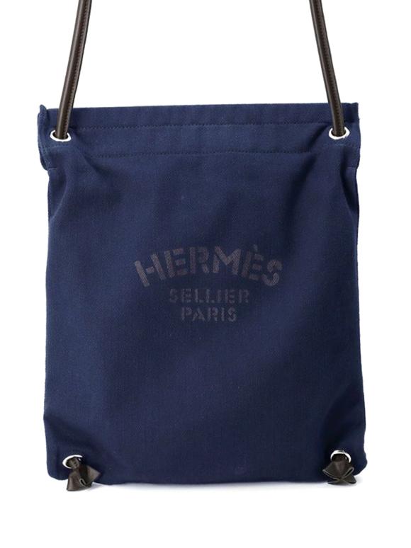 Hermes Navy Toile Aline Grooming Bag