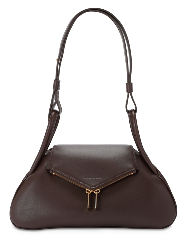 Amina Muaddi Leather Gemini Shoulder Bag