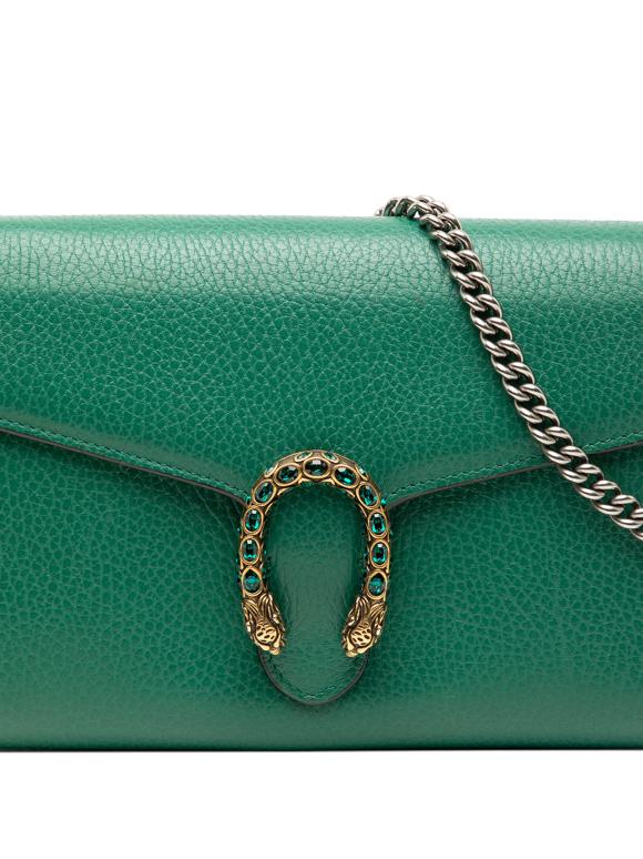 LGucci Green eather Dionysus Wallet on Chain