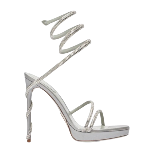 René Caovilla Silver Margot 120 Crystal-embellished Sandals