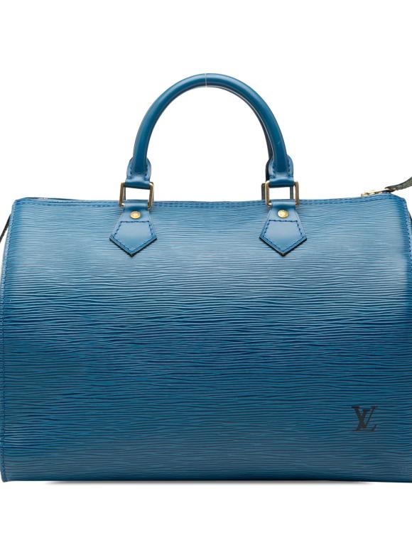 Louis Vuitton Blue Epi Speedy 35