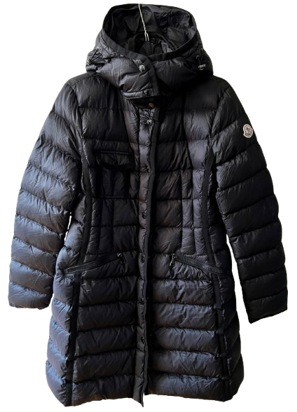 MONCLER Black Hermine Hooded Puffer Jacket