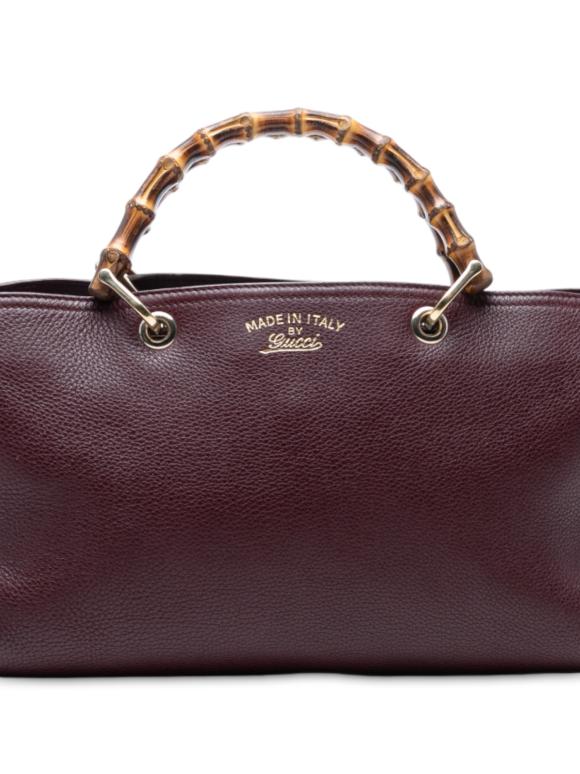Gucci Medium Calfskin Bamboo Shopper Satchel