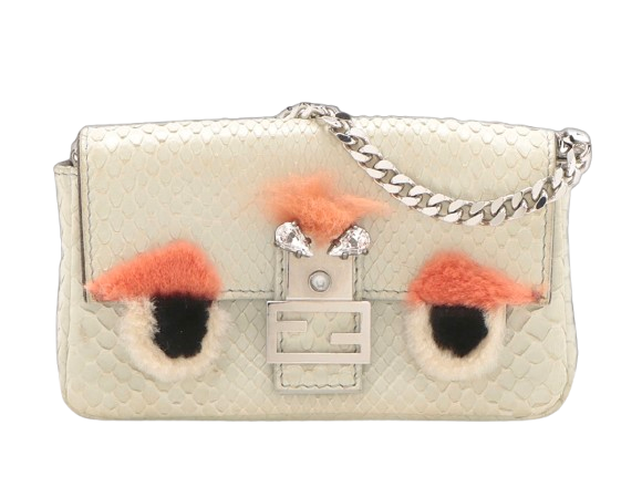 Fendi Python Micro Baguette Bag
