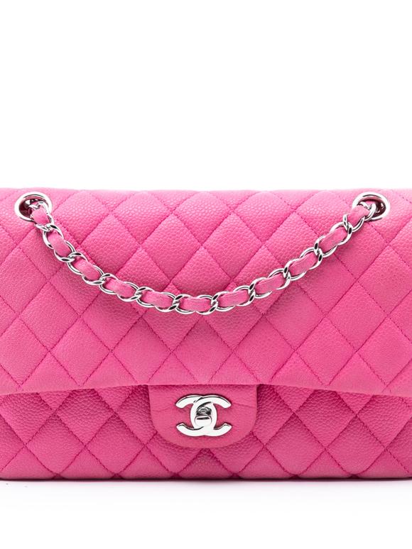Chanel Pink Medium Classic Caviar Double Flap