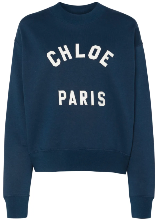 Chloe Blue Cotton Sweatshirt