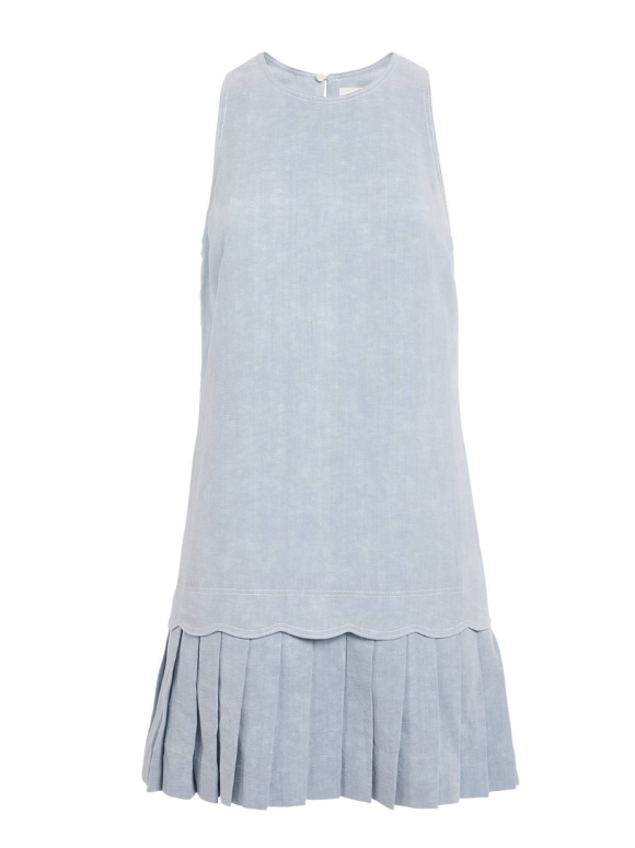 Claudie Pierlot  Denim Pleated Mini Dress