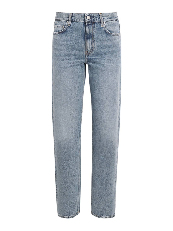 Toteme Blue Organic Denim Straight Low-Rise Jeans