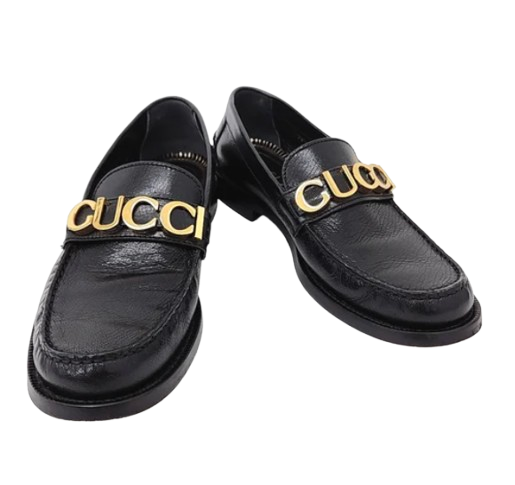 Gucci Black Leather Gucci Loafers