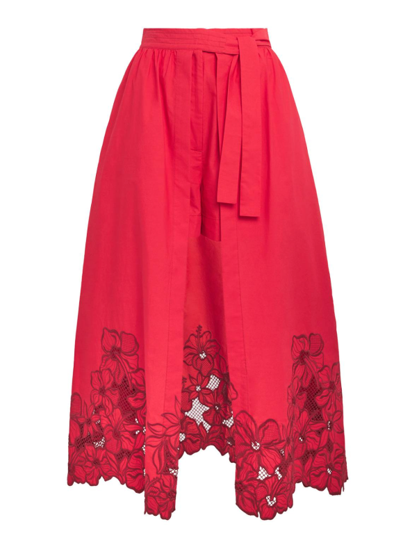 Sandro Floral Midi Skort