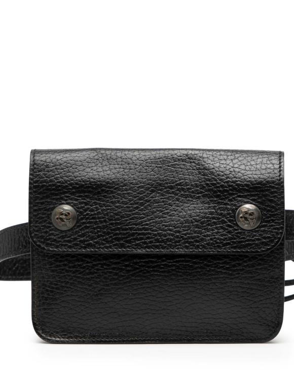 Hermes Black Courchevel Pochette Bum Bag