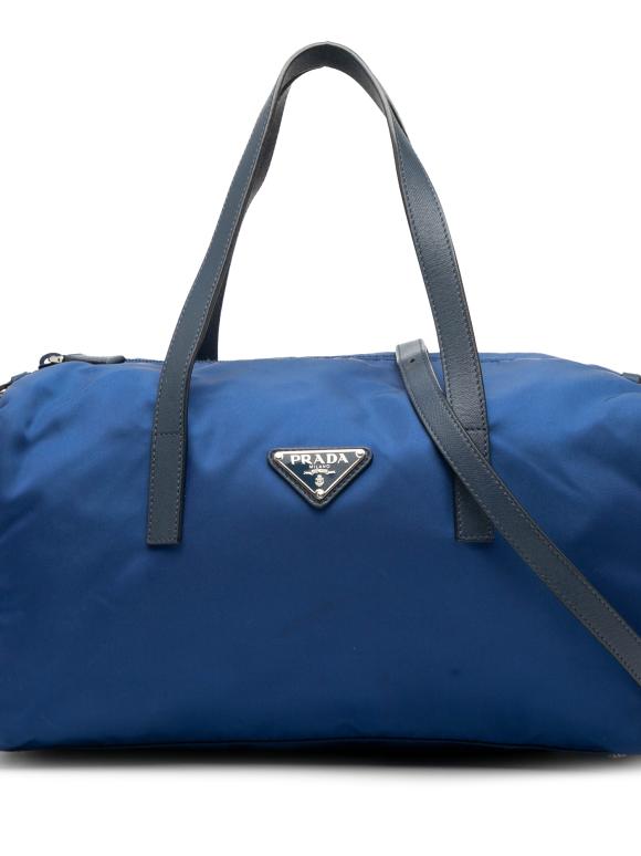 Prada Blue Tessuto Satchel