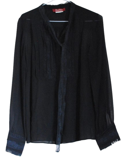 MaxMara Black Lace Blouse
