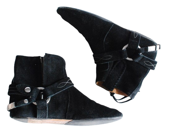 Isabel Marant Black Suede Gaucho Boots