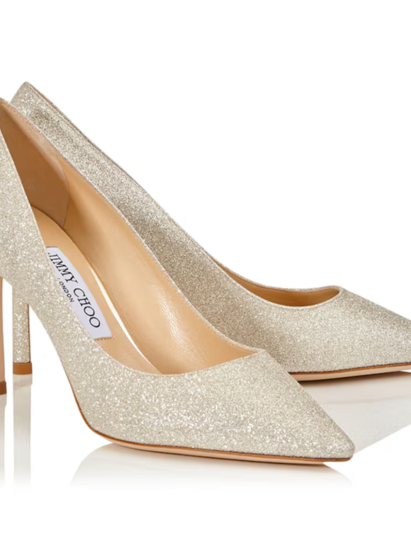 Jimmy Choo Romy 85 Glitter Pumps