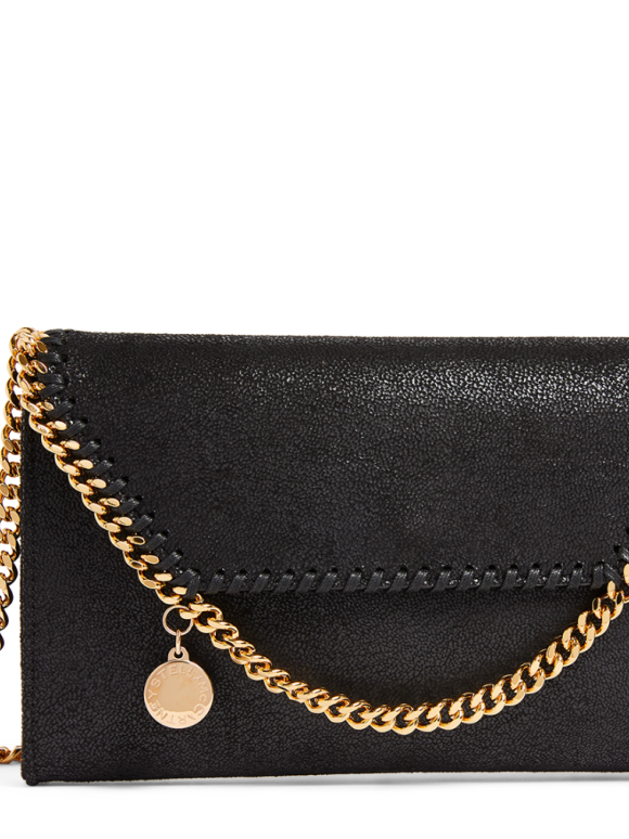 Stella McCartney Falabella Grained Faux Suede Wallet-On-Chain