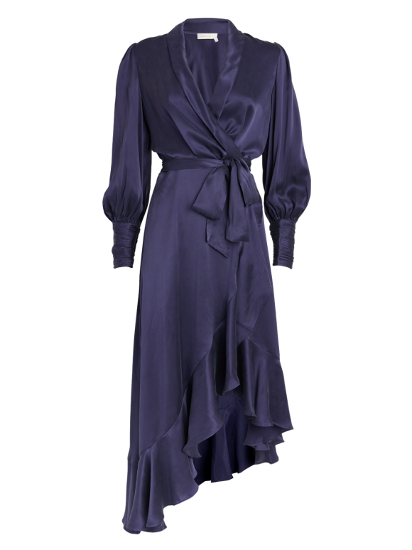 Zimmermann Silk Wrap Midi Dress