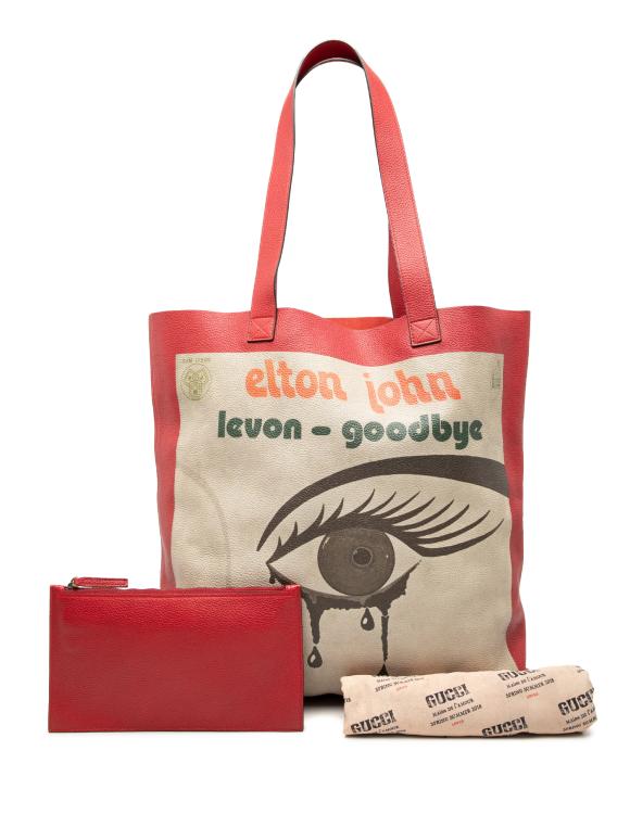Gucci Elton John Large Calfskin Levon Goodbye Tote