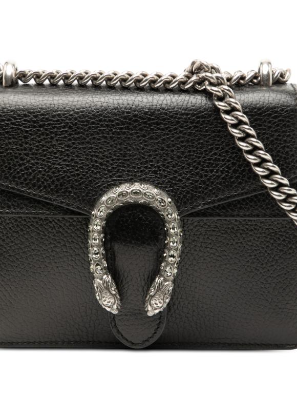 Gucci Black Small Leather Dionysus  Crossbody
