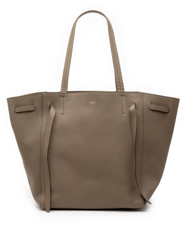 Celine Brown Small Leather Phantom Cabas Tote