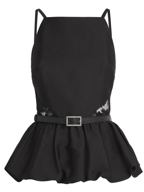 Self-Portrait Taffeta Peplum Top