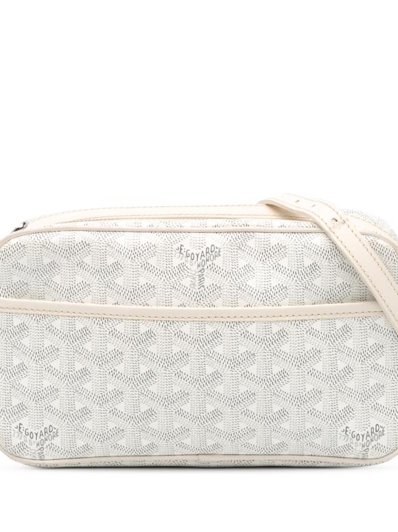 Goyard White Goyardine Sac Cap Vert