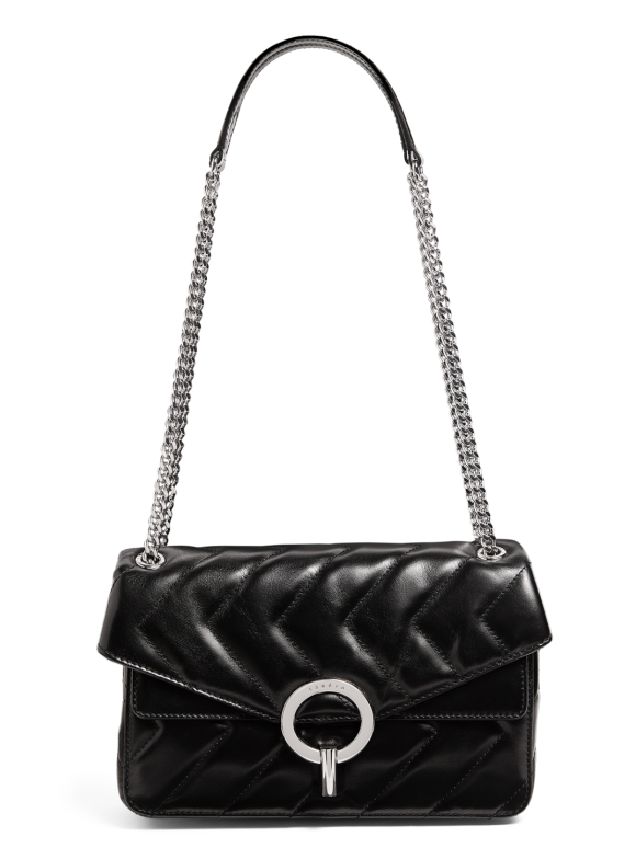 Sandro Paris Quilted Leather Yza Shoulder Bag