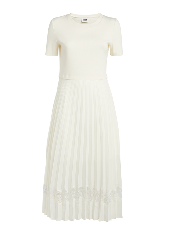 Claudie Pierlot Lace-Trim Pleated Dress