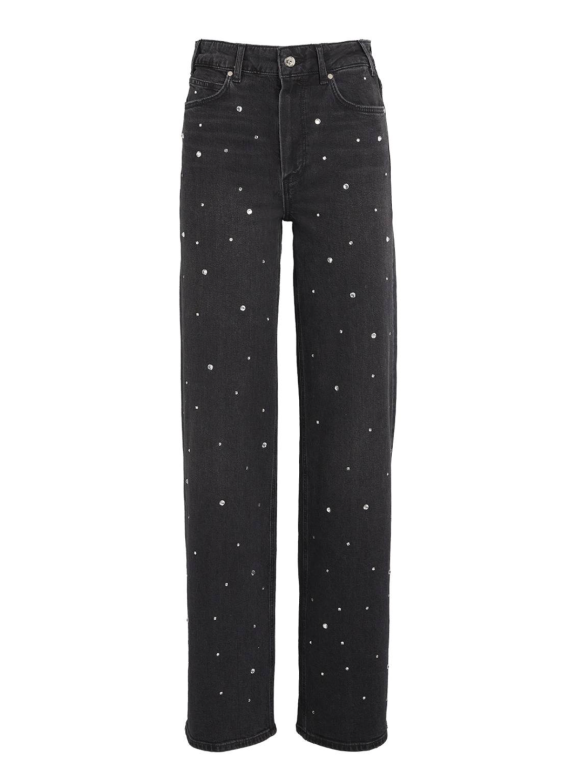 Paige  Sasha Crystal-Embellished Wide-Leg Jeans
