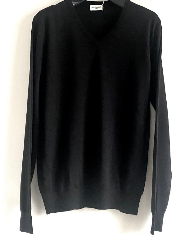 Saint Laurent Black Silk/Cashmere Jumper