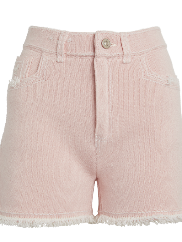 Barrie Fine-Knit Fringe-Detail Shorts