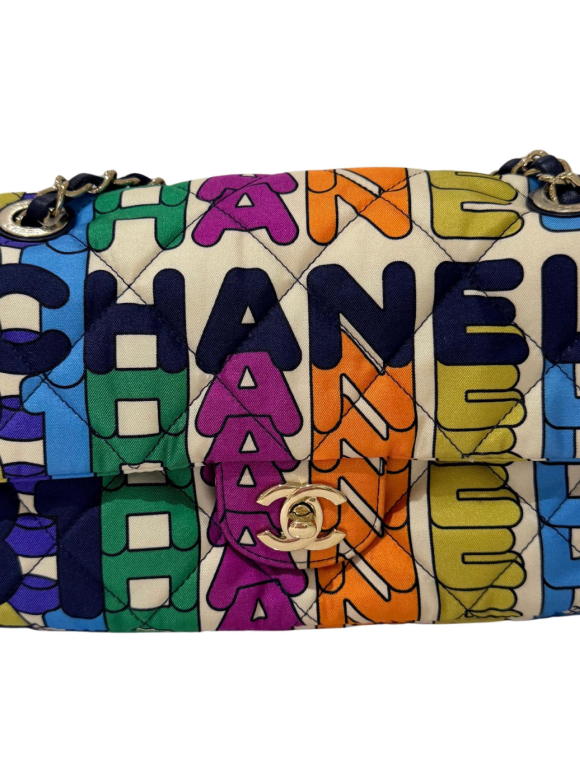 Chanel Mutli Colour Logo Flap Bag