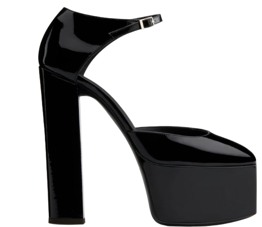 Giuseppe Zanotti Black Patent Bebe Pumps