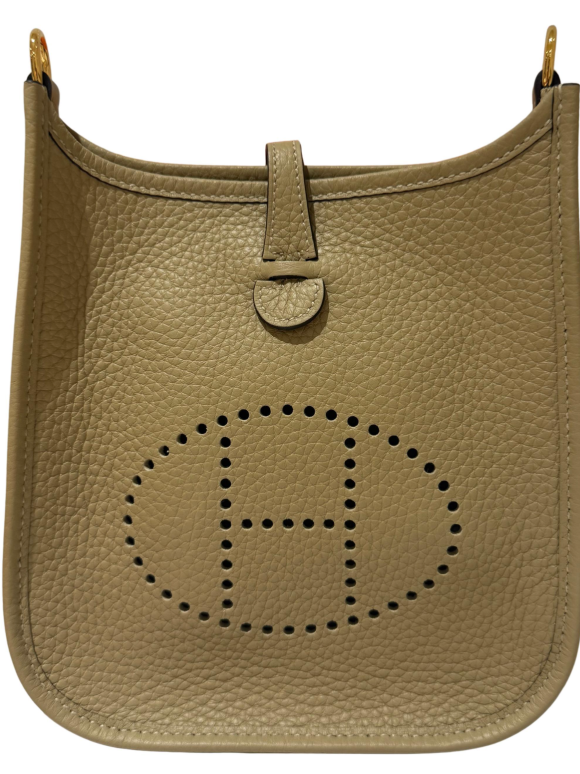 Hermes Mini Evelyne 16 Beige Marfa Clemence