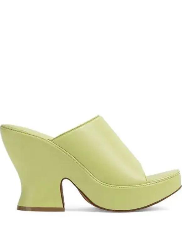 Bottega Veneta Lime Leather Mules