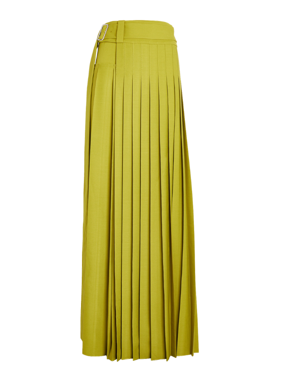 Erdem Pleated Crepe Maxi Skirt