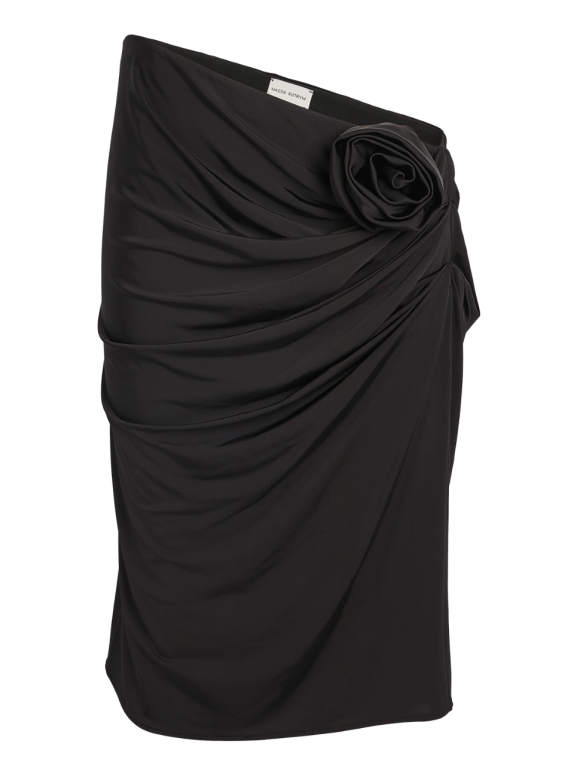 Magda Butrym Rose-Appliqué Skirt