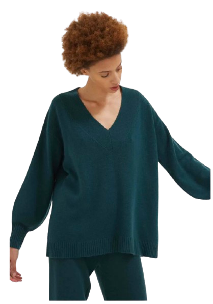 Chinti & Parker Green Cashmere Blend Jumper