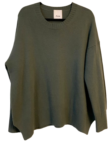 Allude Olive Green Cashmere Jumper