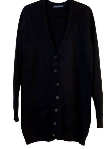 Ralph Lauren Navy Cashmere Blend Cardigan
