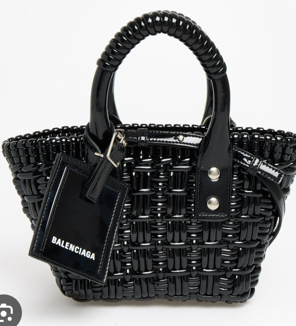 Balenciaga Black High Shine Mini Tote