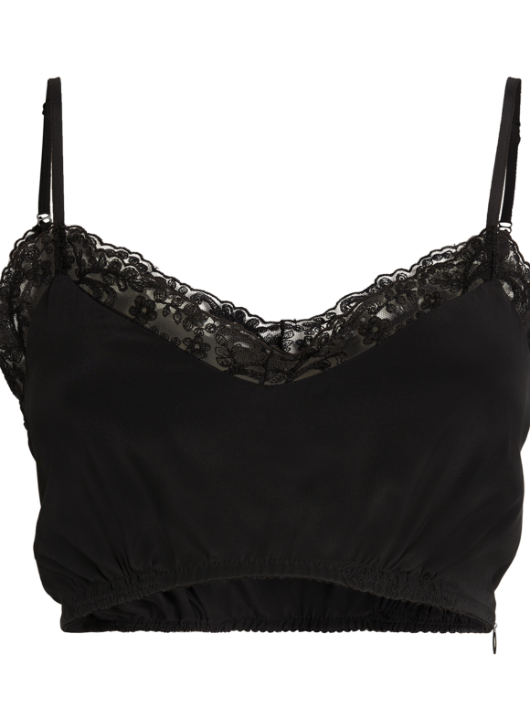 Simone Rocha Lace-Trim Cropped Top