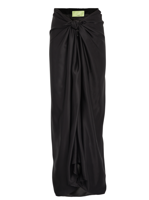 Toteme Knot-Detail Satin Maxi Skirt