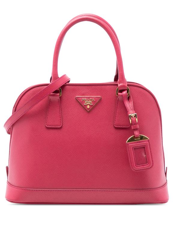 Prada Pink Medium Saffiano Lux Open Promenade Satchel