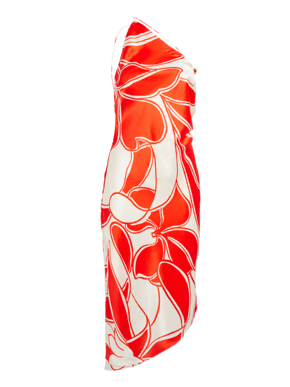 SIR Ramona Printed Silk Midi Dress