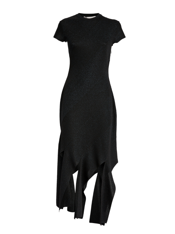 Stella McCartney Lurex Rib Knit Midi Dress