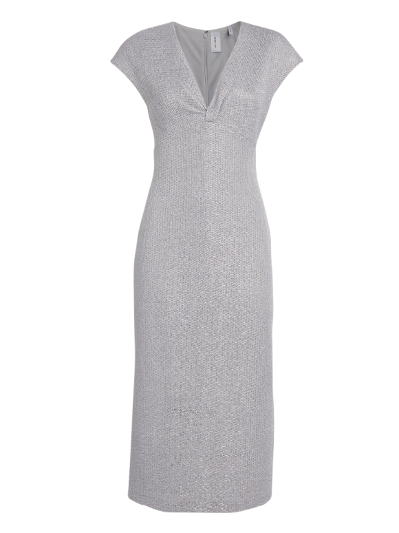 St. John Cap-Sleeve Lurex Dress