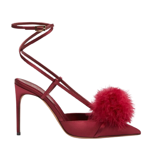 Malone Souliers Rafaela Red Pompom Sandals