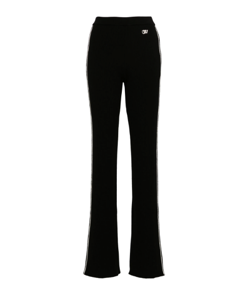 Off-White Side-Stripe Ribbed Flared Trousers